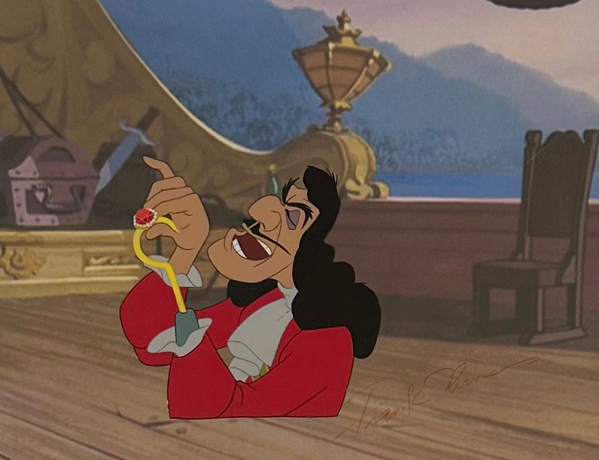 Original Walt Disney Production Cel from Peter Pan featuring Captain