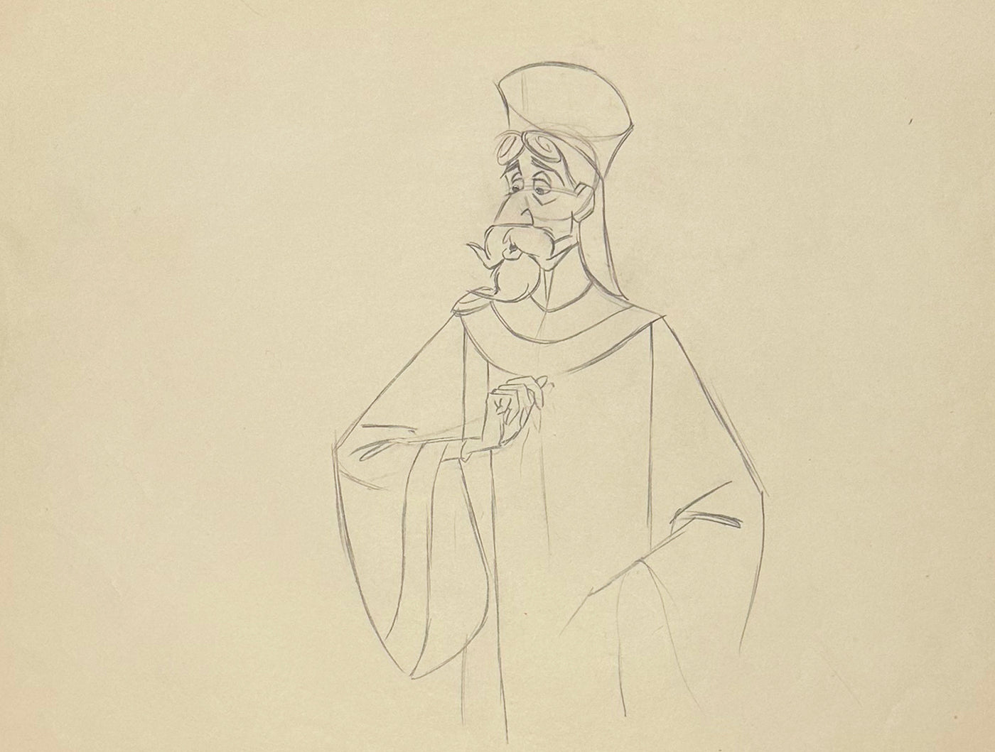 Original Walt Disney Production Drawing from Sleeping Beauty featuring King Stefan