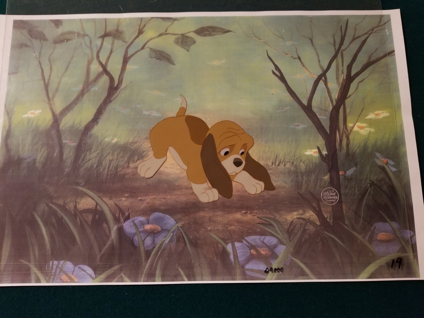 Original Walt Disney Production Cel from The Fox and the Hound featuring Copper