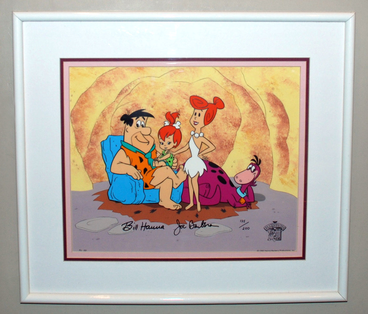 Hanna Barbera Limited Edition Cel, Flintstones 30th