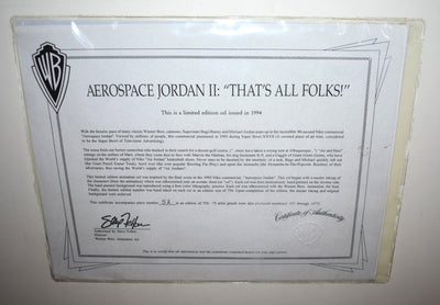 Original Warner Brothers Limited Edition Cel, Aerospace Jordan II: That's All Folks