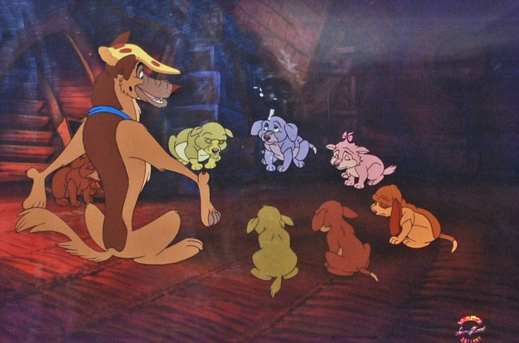 Production Cel from All Dogs Go To Heaven Featuring Charlie