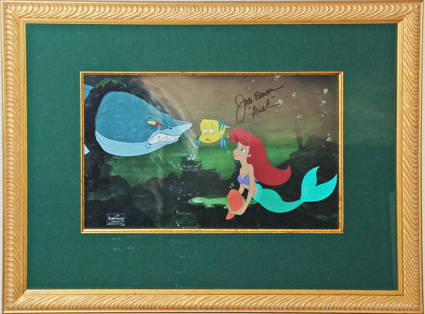 Original Walt Disney Production Cel From The Little Mermaid, Signed by Jodi Benson