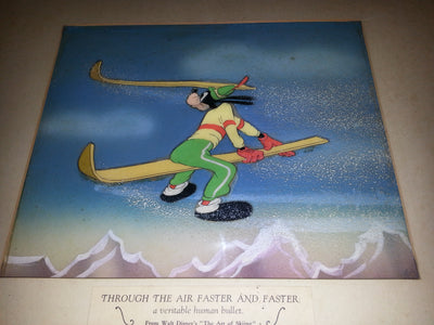 Original Walt Disney Production Cel on Courvoisier background from The Art of Skiing