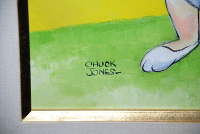 Original Chuck Jones Oil Painting, Portrait of Bugs as Rabbit