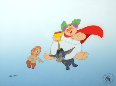 Original Walt Disney Limited Edition Cel "Bacchus, Donkey, and Faun" from Fantasia