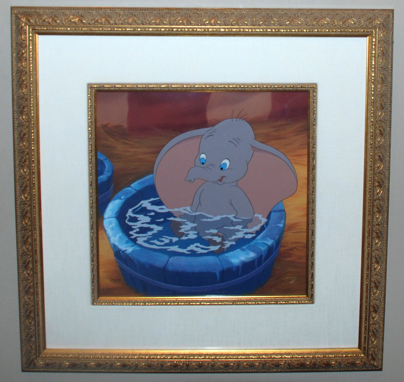 Original Walt Disney Limited Edition Cel, Bathtime for Dumbo