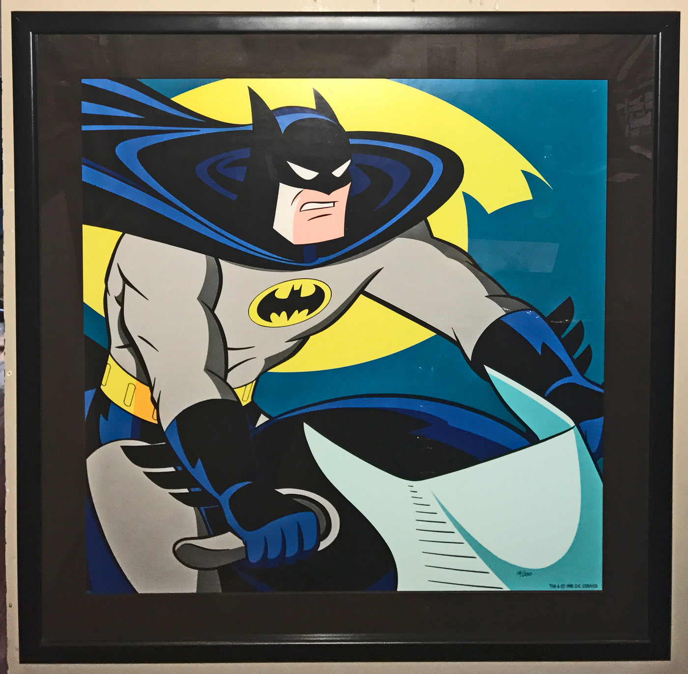 Original Warner Brothers Batman Limited Edition Lithograph, Batman on Batcycle