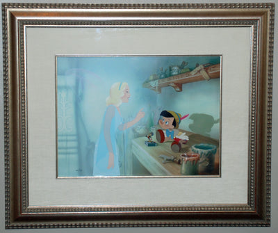 Original Walt Disney Limited Edition Cel from Pinocchio, Signed by Frank Thomas and Ollie Johnston