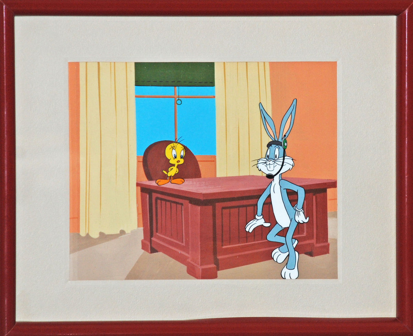Original Warner Brothers Production Cel from Ounce of Prevention (1983) featuring Bugs Bunny & Tweety