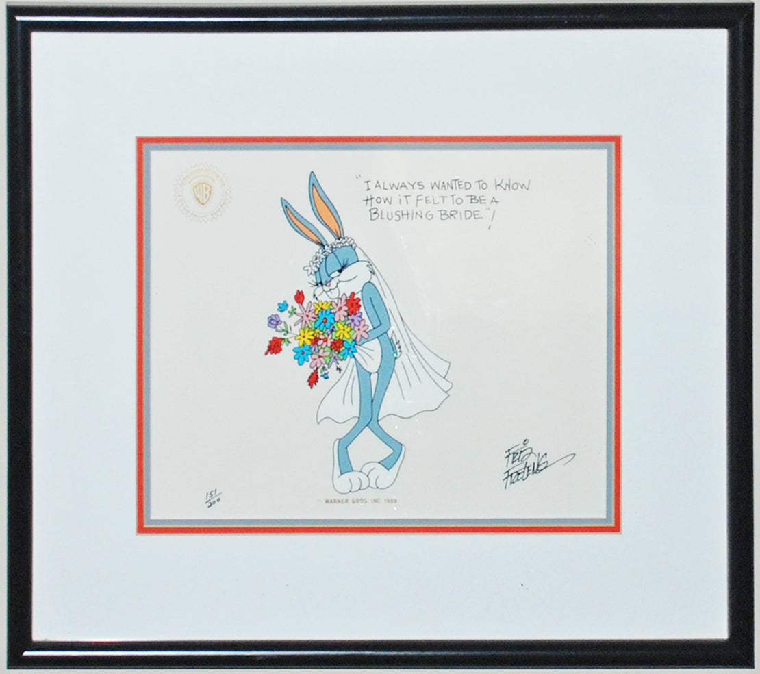 Original Warner Brothers Limited Edition Cel, Bugs As A Bride