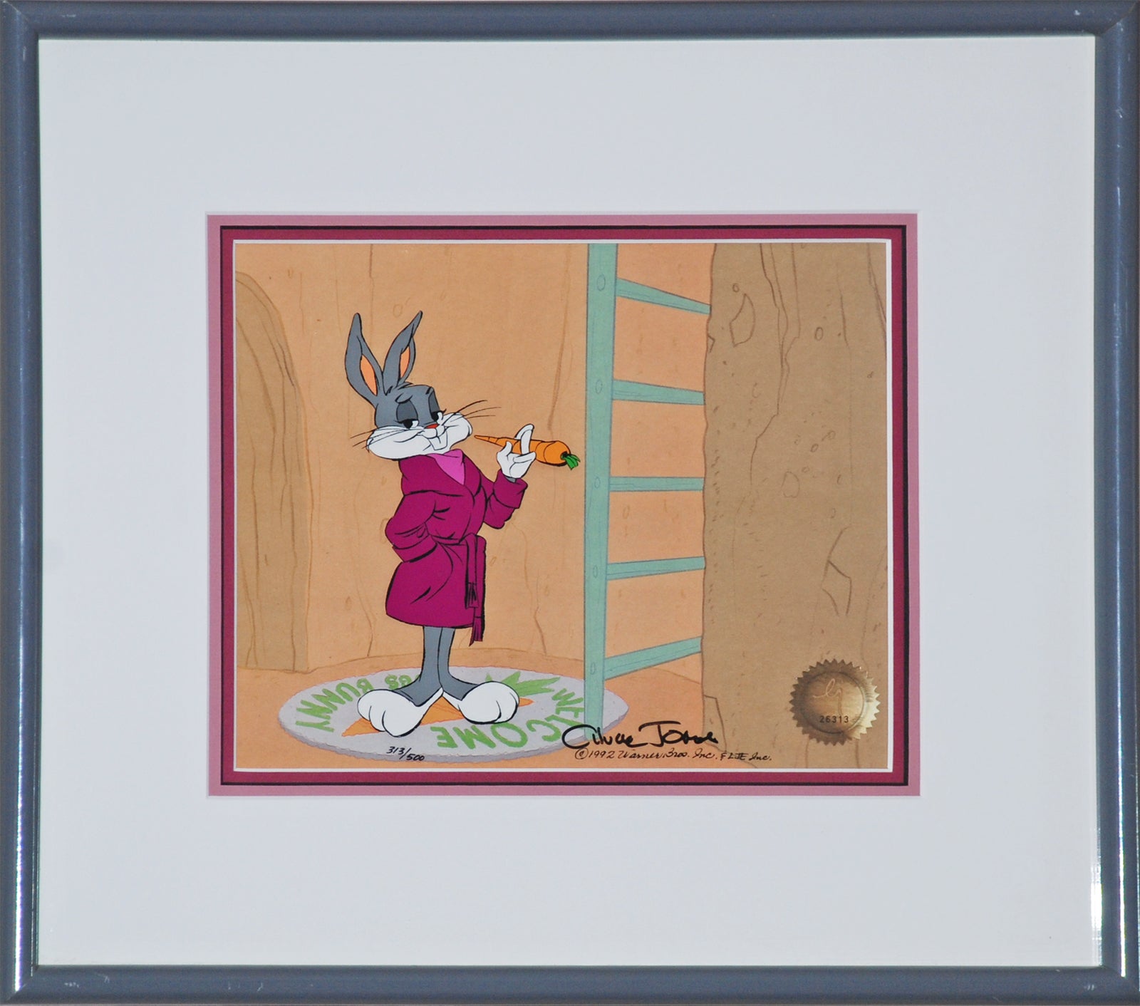 Original Warner Brothers Limited Edition Cel Featuring Bugs Bunny 1992 7899