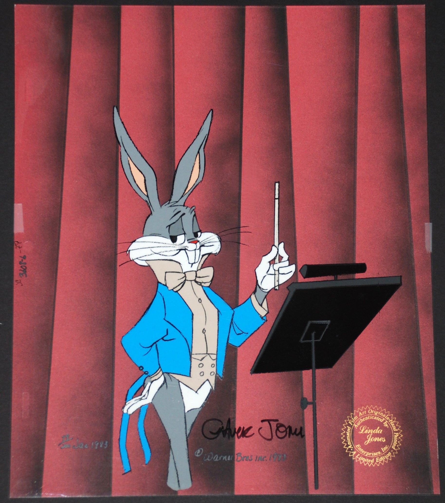 Warner Brothers Limited Edition Cel, Bugs Conductor, Signed By Chuck ...