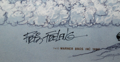 Original Warner Brothers Limited Edition Cel, Baseball Bugs, Signed by Friz Freleng