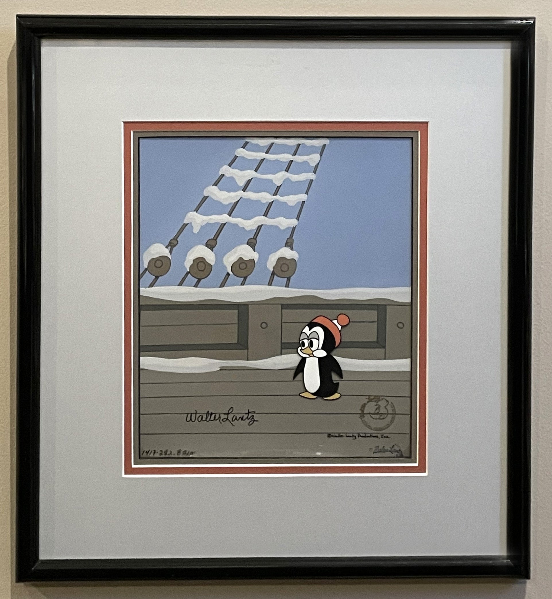 Original Walter Lantz Production Cel On Production Background Of Chilly ...