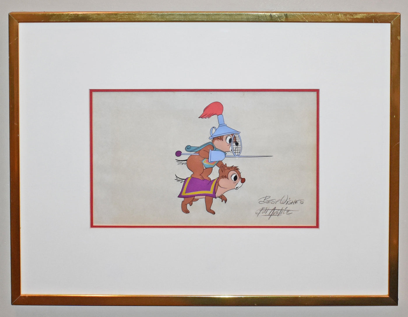 Original Walt Disney Production Cel from Dragon Around signed by Bill Justice