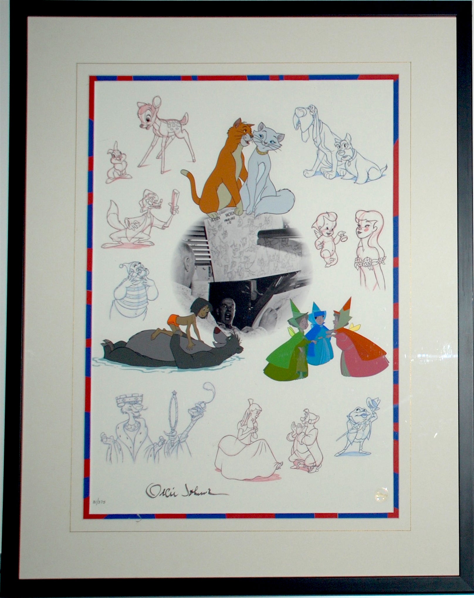 Celebrating Ollie Johnston Original Walt Disney Limited Edition Cel 