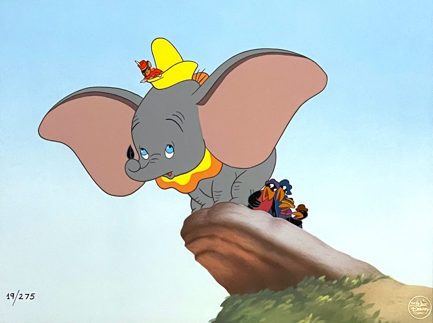 Original Walt Disney Limited Edition Cel "Learning to Fly" from Dumbo