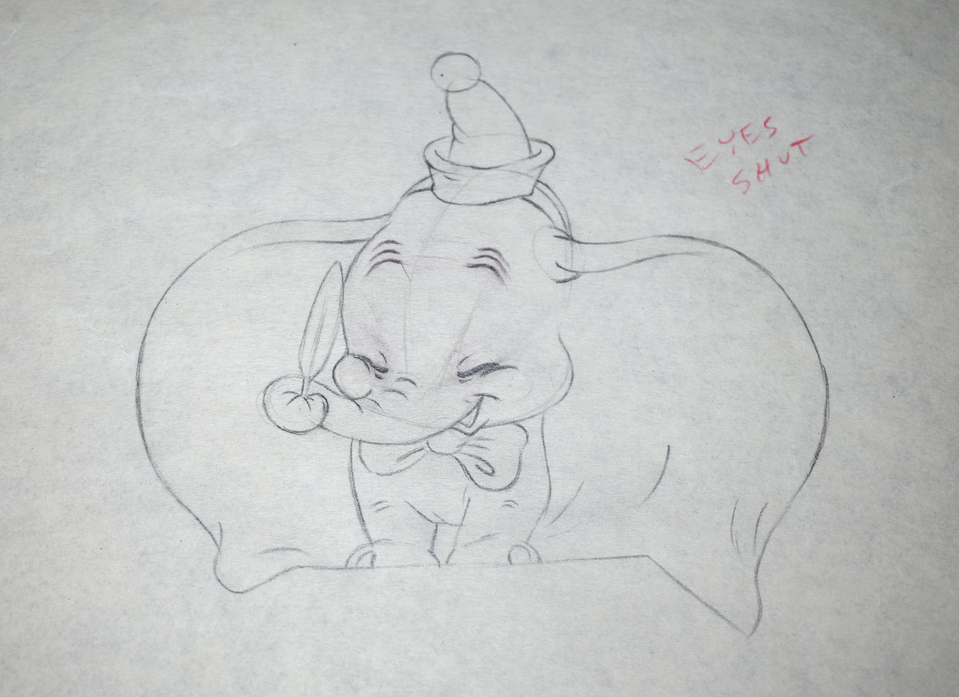 Original Production Drawing from Dumbo featuring Dumbo