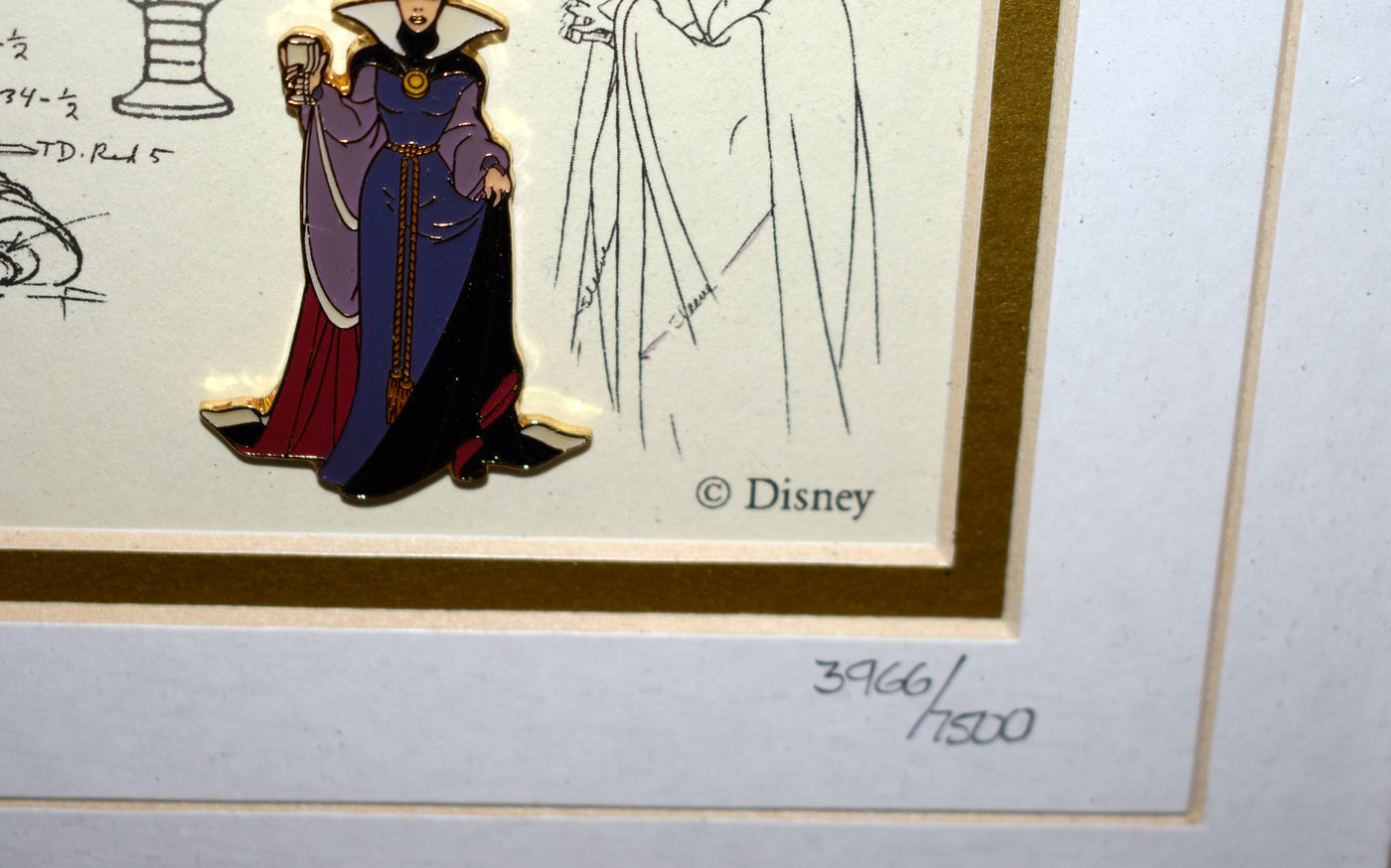 Original Walt Disney Limited Edition Pin Set, Evil Queen Model Sheets