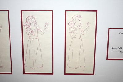 Four Original Walt Disney Production Drawings Featuring Snow White