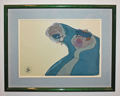 Original Walt Disney Production Cel from Mickey's Christmas Carol featuring Willie the Giant and Scrooge McDuck