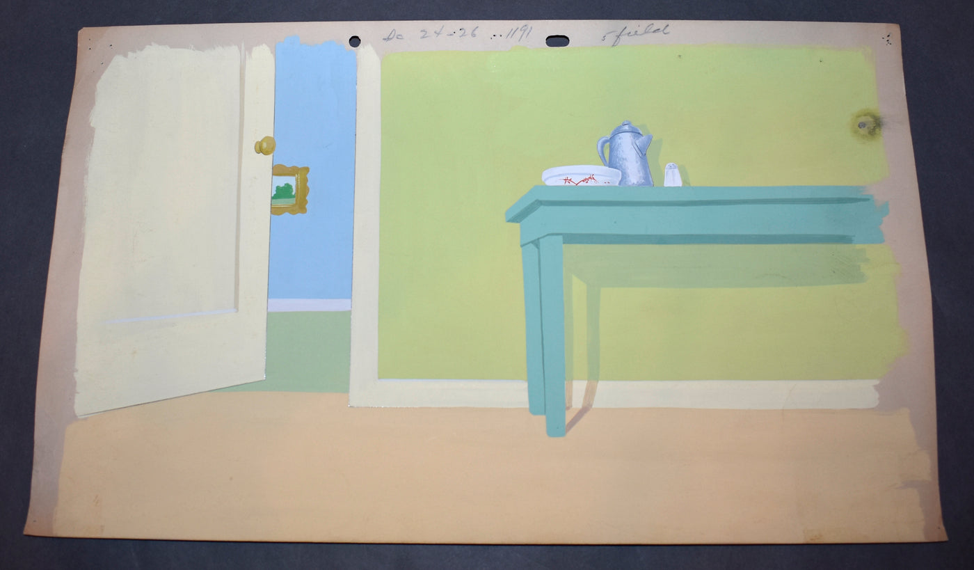 Original Warner Brothers Production Background from Who's Kitten Who? (1952)