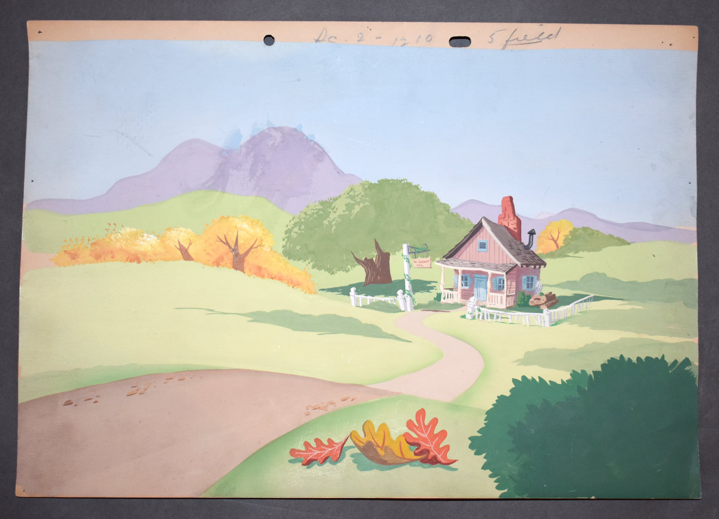 Original Warner Brothers Production Background from The Turn-Tale Wolf (1952)