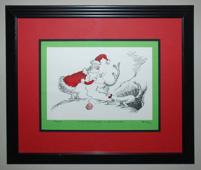 Original Dr. Seuss Limited Edition Lithograph, "If I Can't Find A Reindeer, I'll Make One Instead"