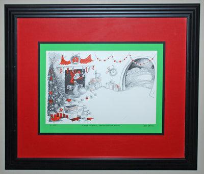 Original Dr. Seuss Limited Edition Lithograph, "If Santa Could Do It, Then So Could The Grinch"