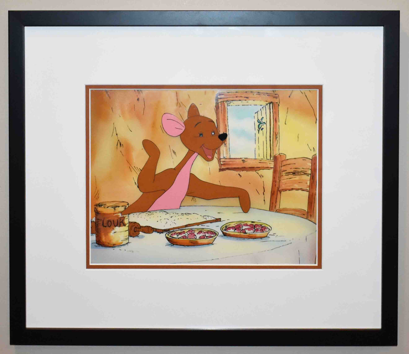 Original Walt Disney Educational Television Production Cel from Winnie the Pooh featuring Kanga