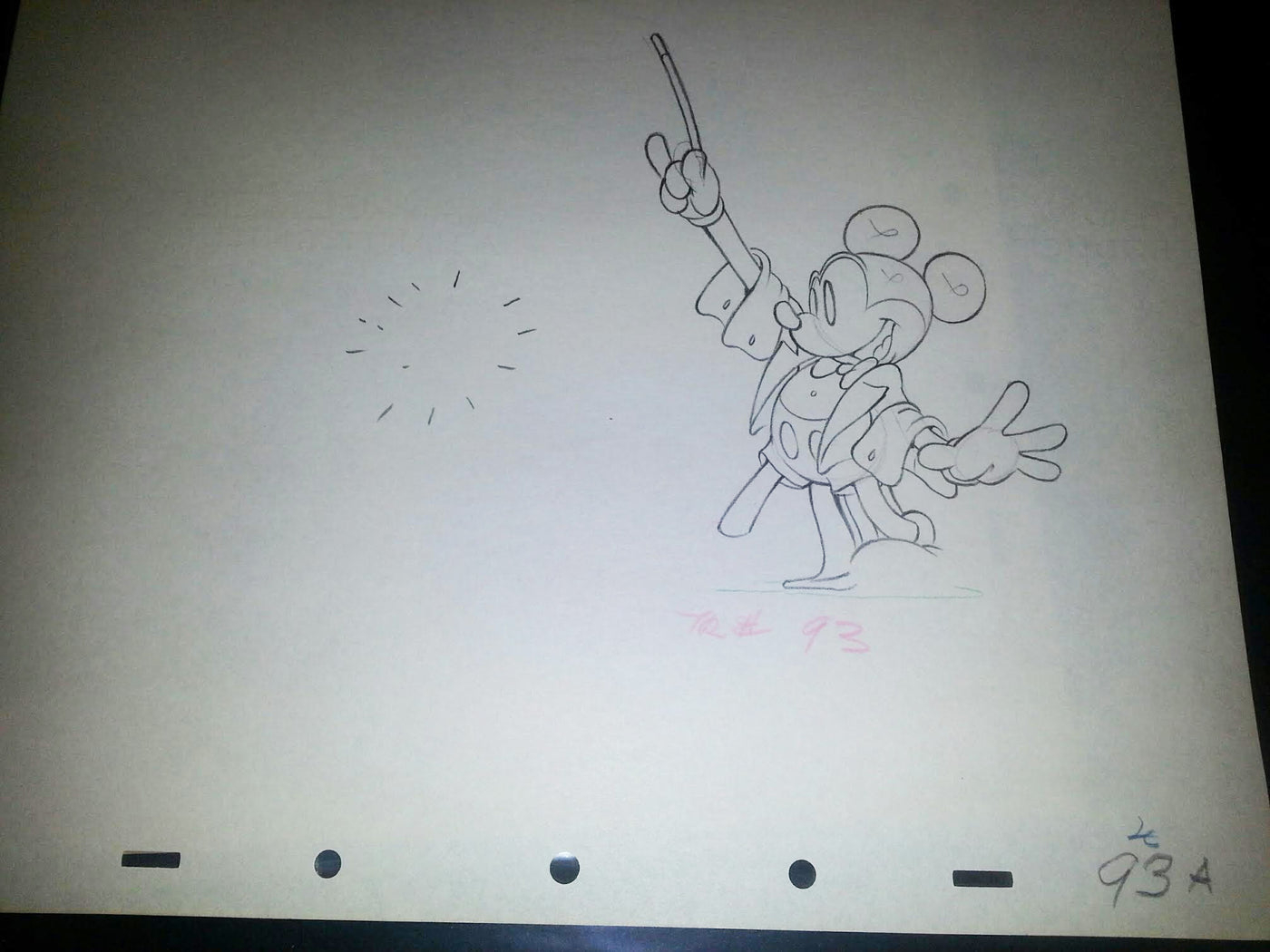 Original Walt Disney Production Drawing from Magician Mickey (1937) featuring Mickey Mouse