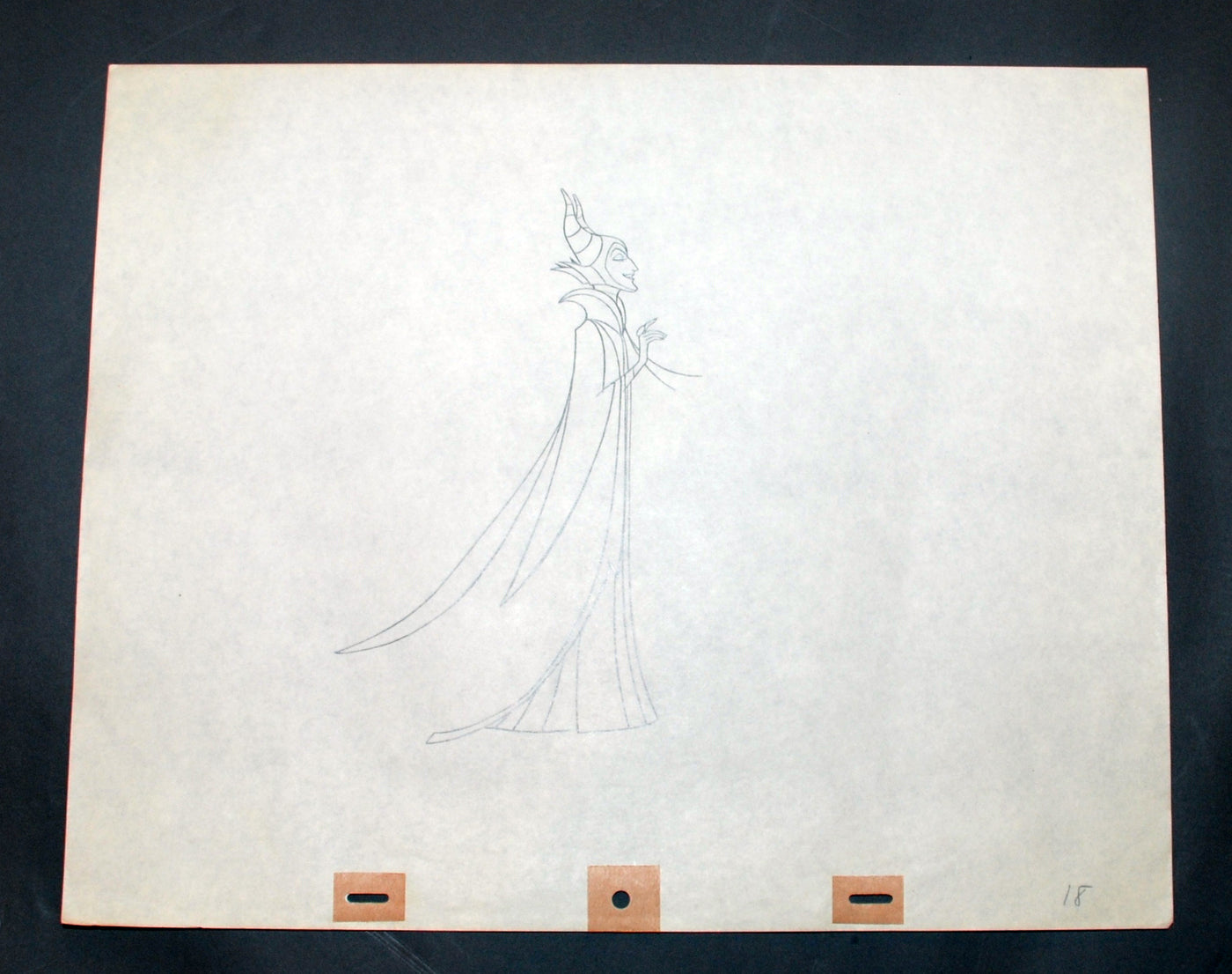 Original Walt Disney Production Drawing from Sleeping Beauty featuring Maleficent