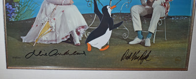 Walt Disney Mary Poppins Limited Edition Cel, Tea Time with Mary, Signed by Julie Andrews and Dick Van Dyke
