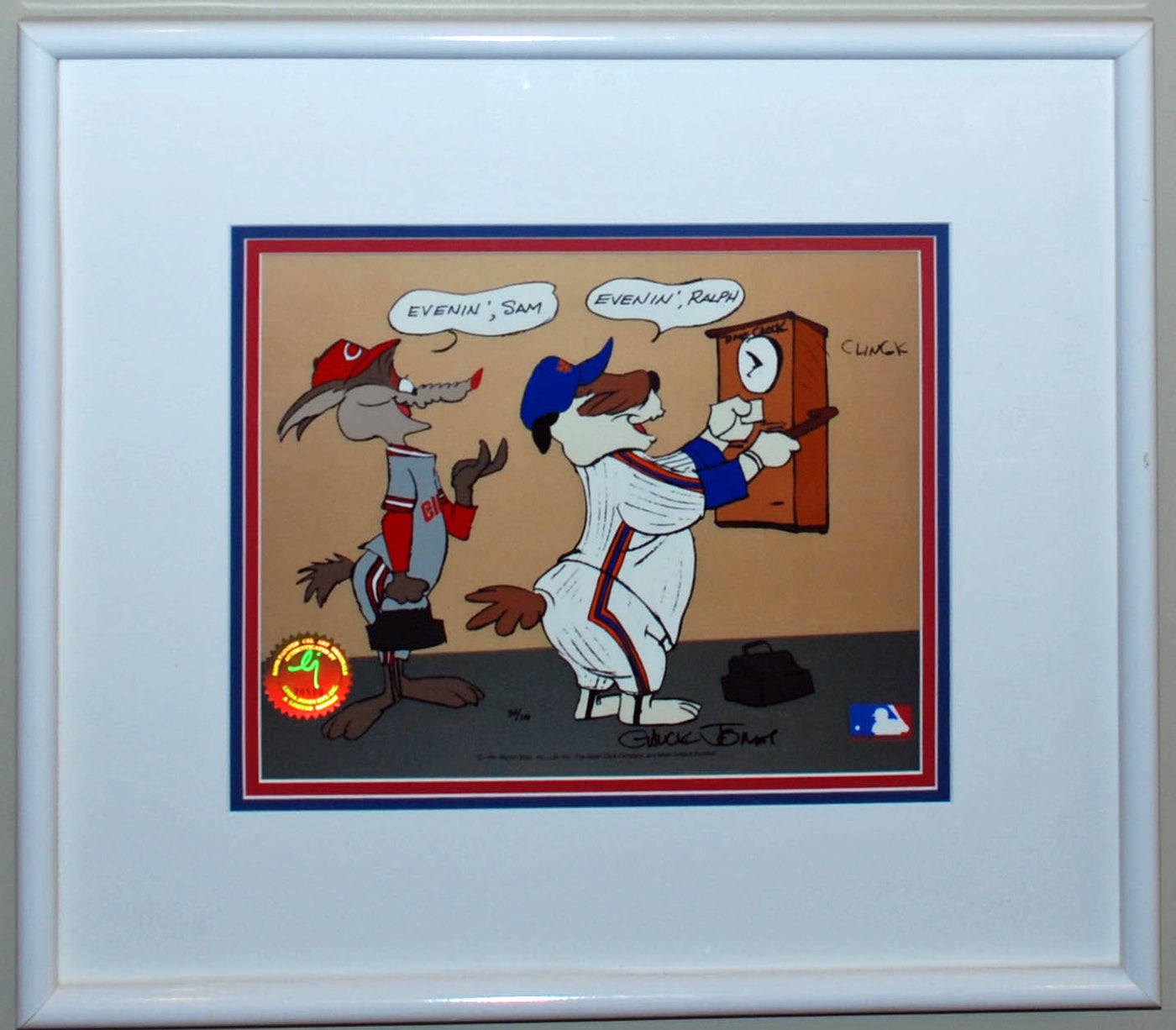 Original MLB Warner Brothers Cartoon Character Baseball-themed Limited Edition Cel