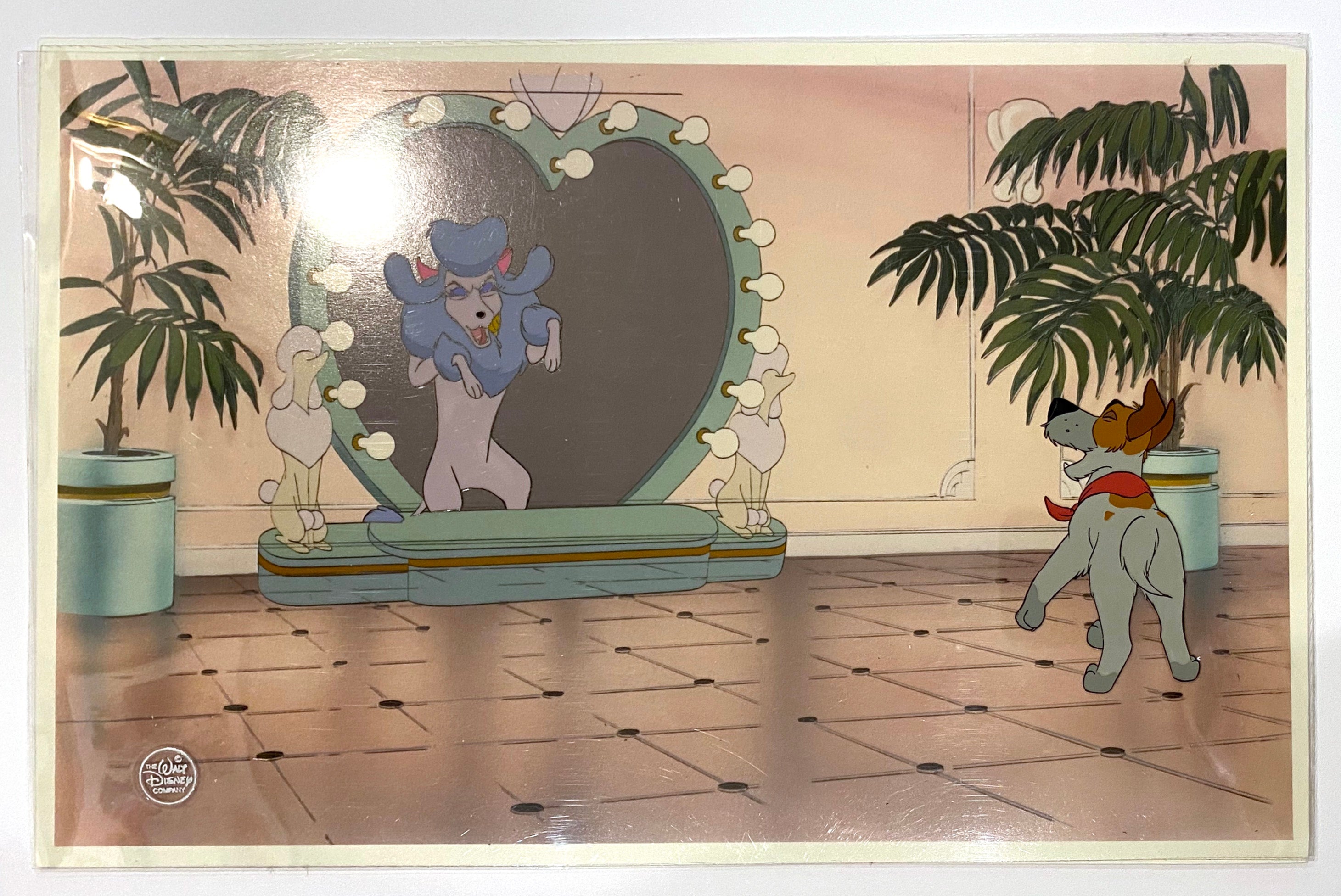 Oliver and Company Einstein and Georgette Production Cels Walt