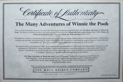 Original Walt Disney Sericel from The Many Adventures of Winnie the Pooh