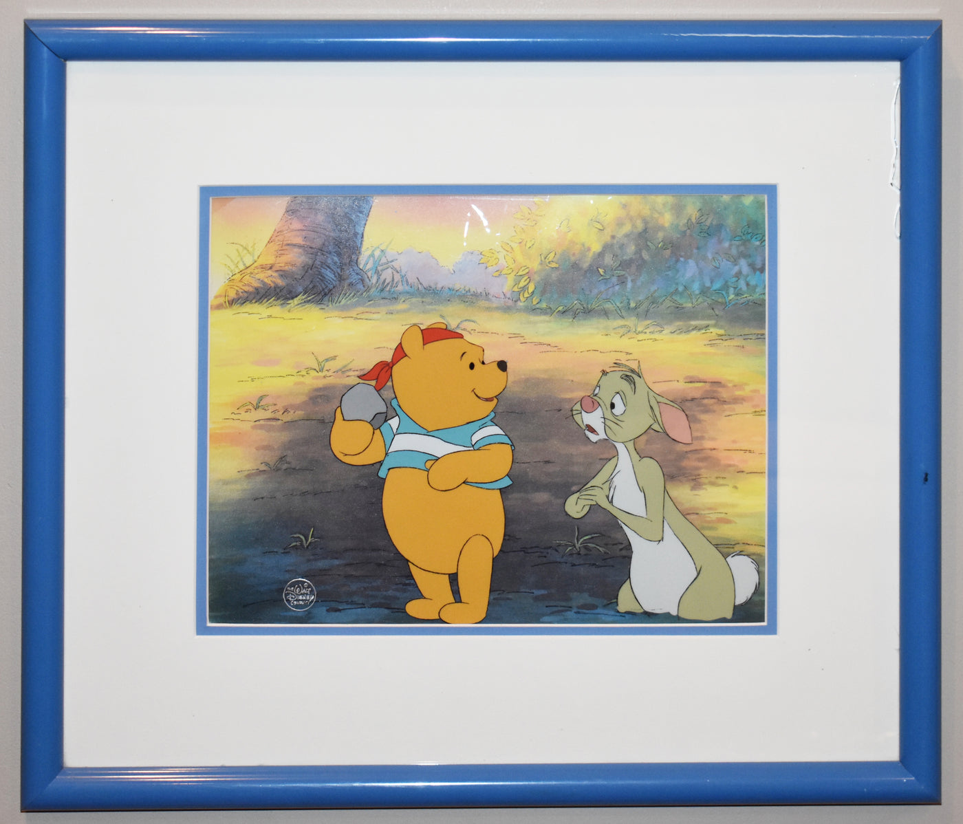 Original Walt Disney Winnie the Pooh Production Cel of Winnie the Pooh and Rabbit