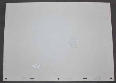 Original Walt Disney Winnie the Pooh Production Cel on Production Background with Matching Cleanup Drawings from The Tigger Movie