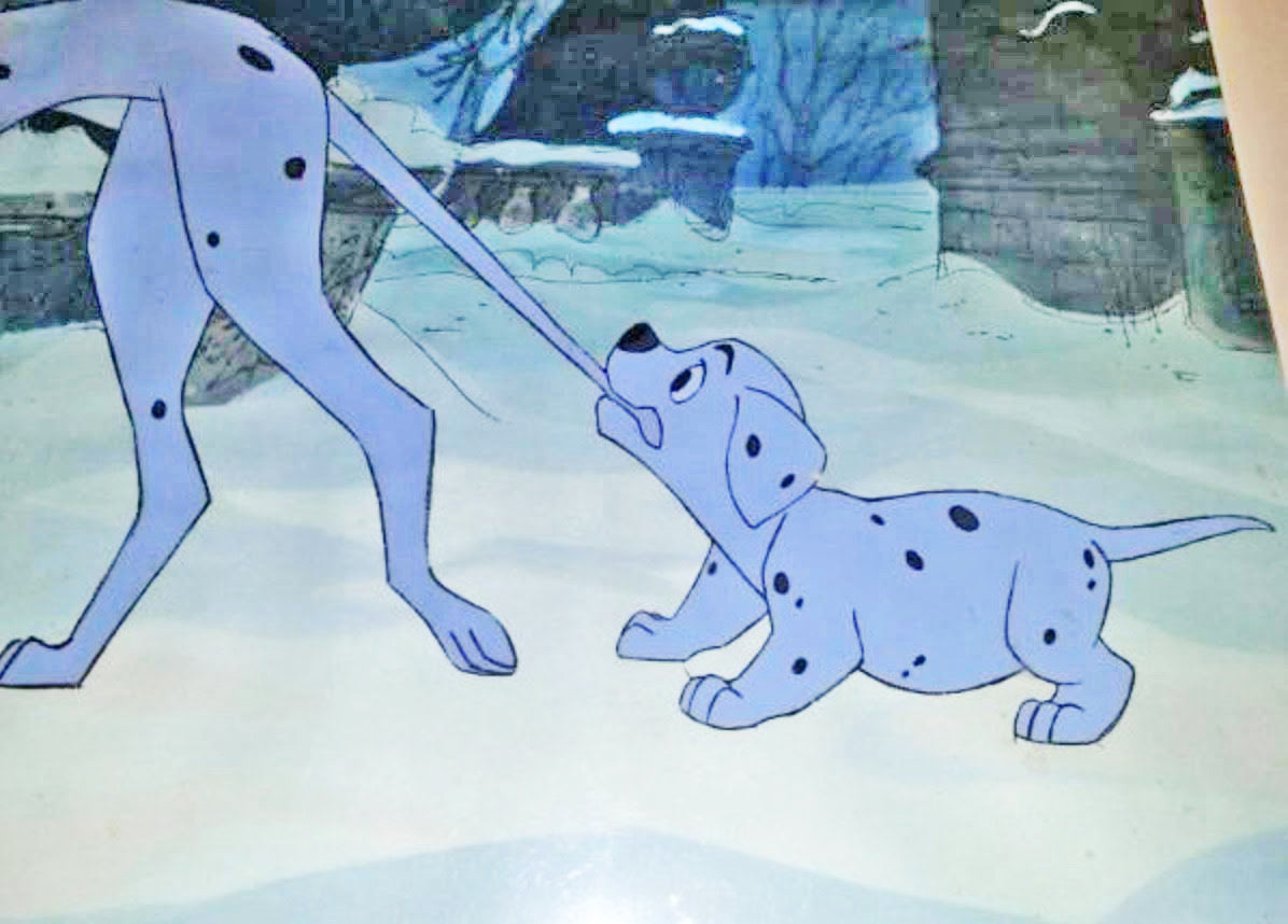 Original Walt Disney Production Cel from 101 Dalmatians featuring puppy