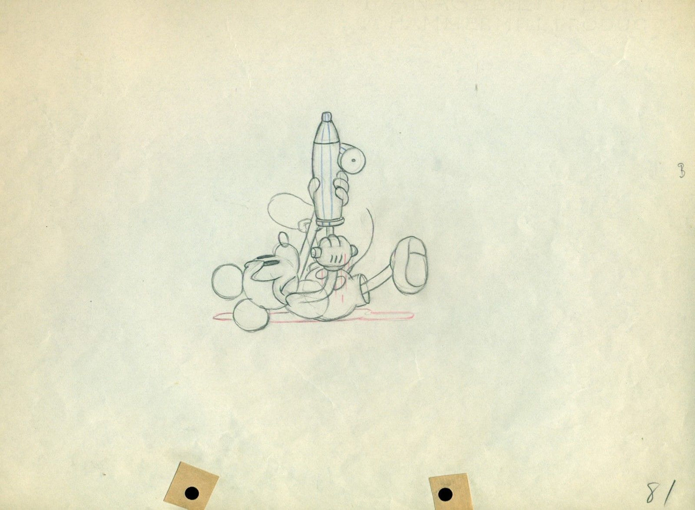 Original Walt Disney Sequence of 4 Production Drawings from Mickey's Garden (1935)