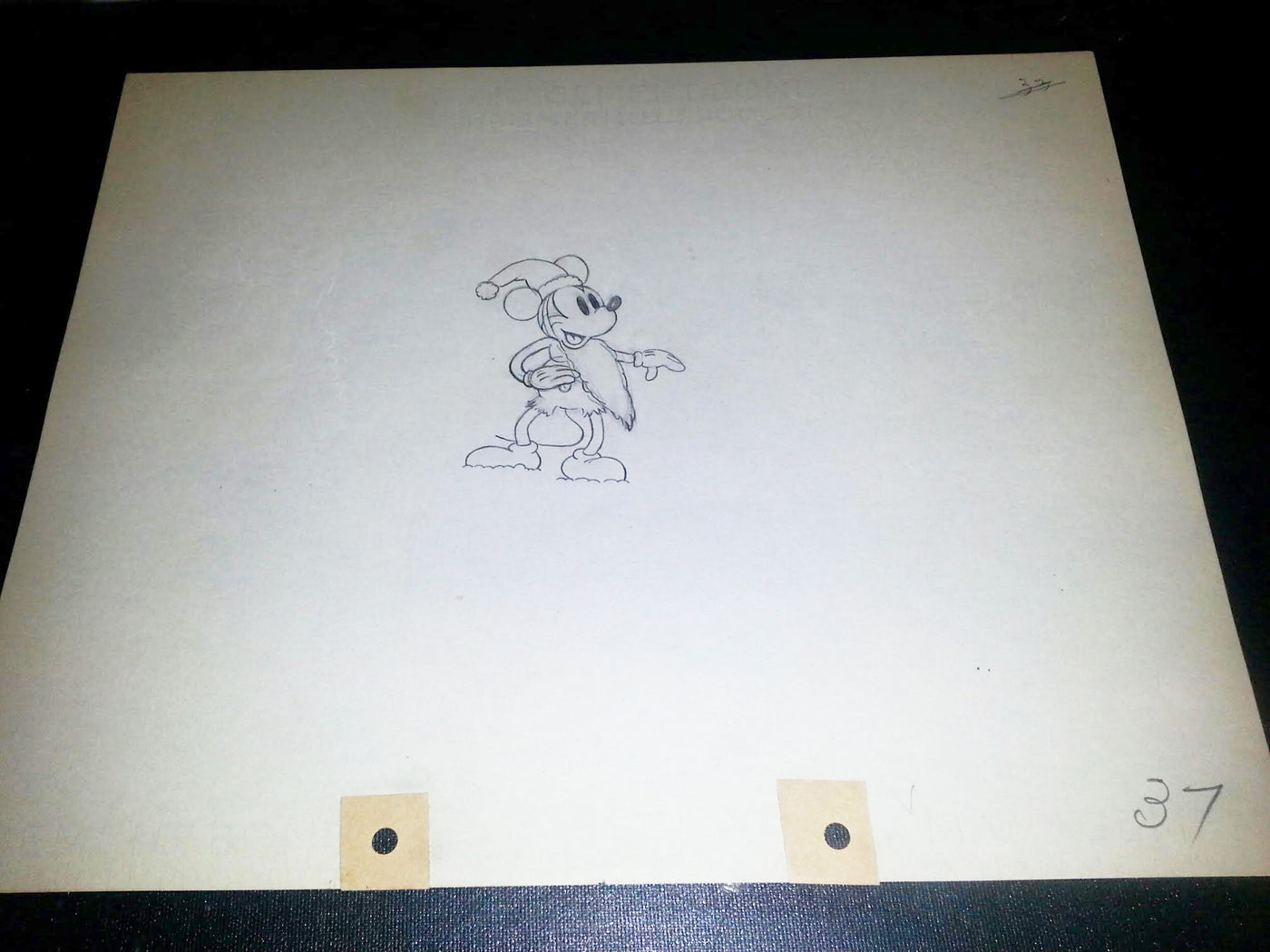 Original Walt Disney Production Drawing from Mickey's Good Deed (1932) featuring Mickey Mouse