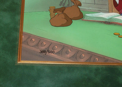 Original Disney Limited Edition cel from Mickey's Christmas Carol featuring Scrooge McDuck