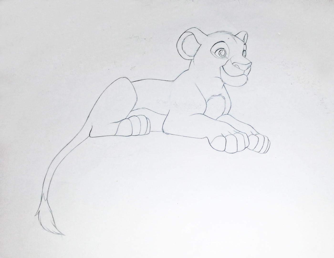 Original Walt Disney Publicity Drawing from The Lion King