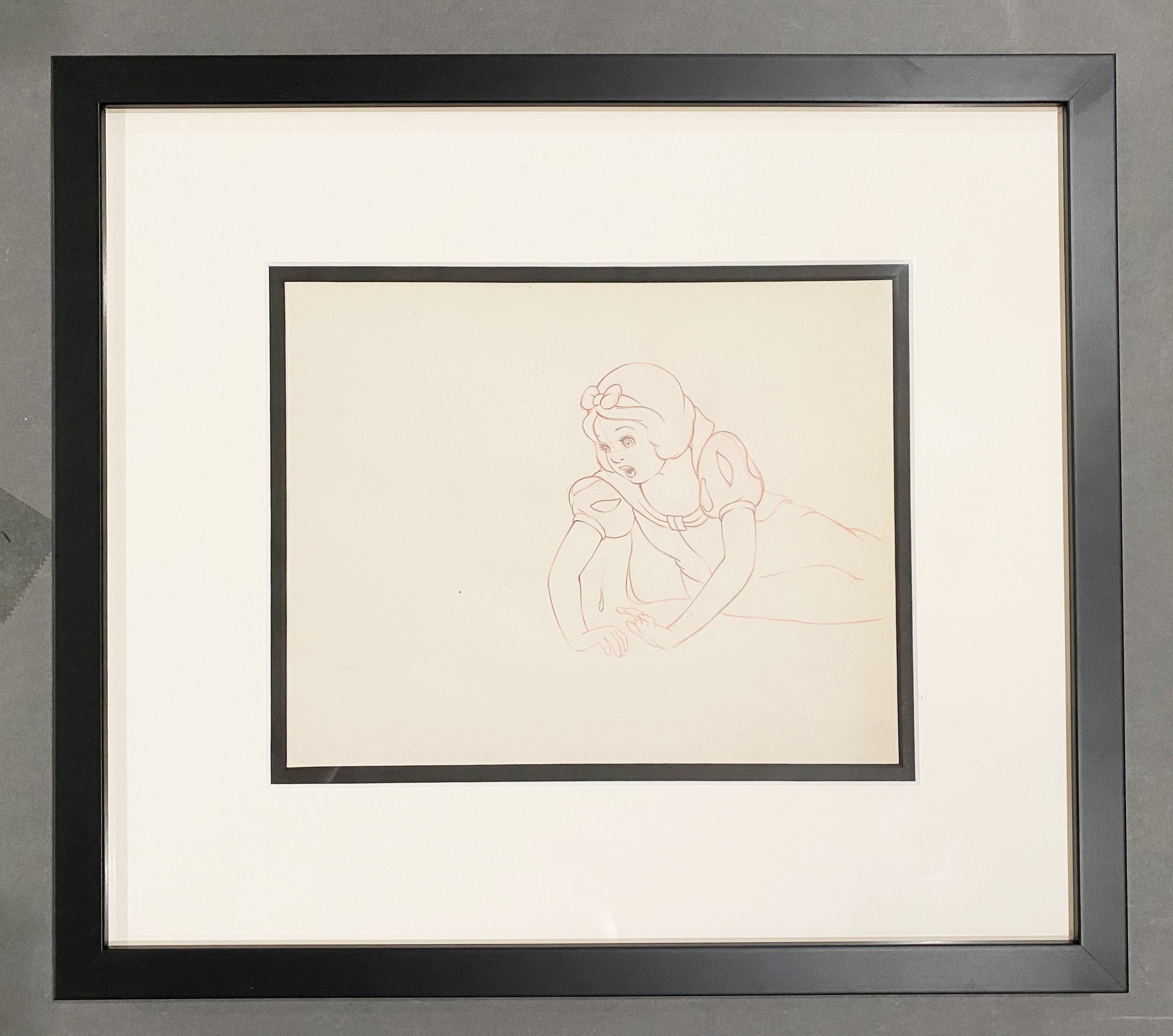 Original Walt Disney Production Drawing Featuring Snow White (1937 