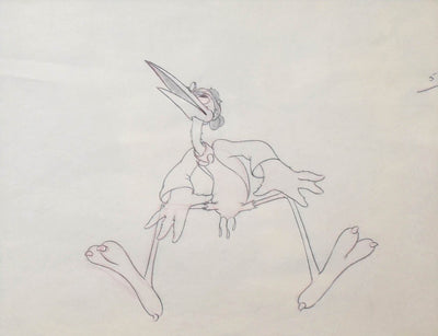 Original Walt Disney Animation Production Drawings of a Stork