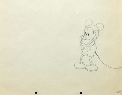 Original Walt Disney Production Drawing From Steamboat Willie