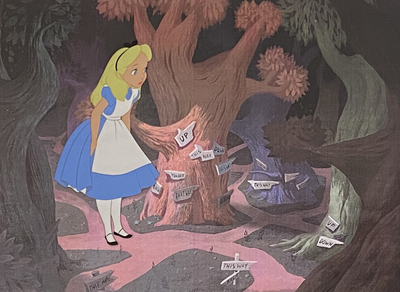 Walt Disney Production Cel from Alice in Wonderland featuring Alice
