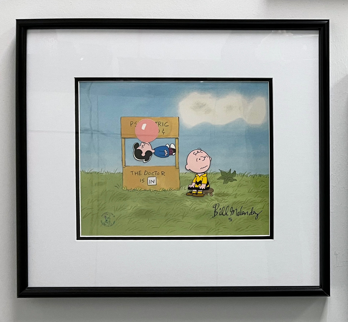 Original Peanuts Production Drawings with 1/1 Cel featuring Charlie Brown and Lucy