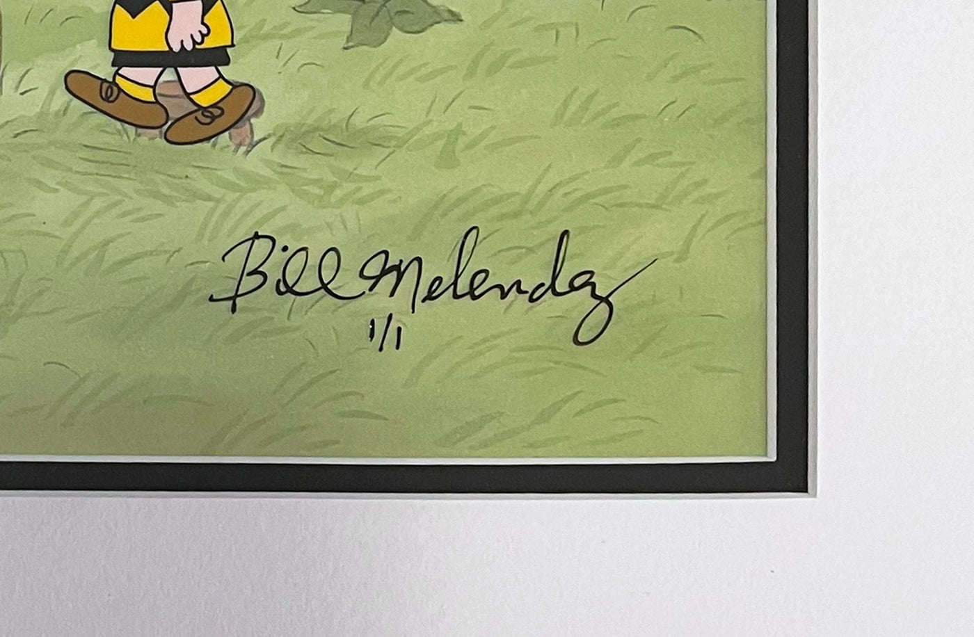 Original Peanuts 1/1 Cel featuring Charlie Brown and Lucy